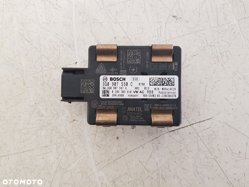 VW AUDI SKODA SEAT RADAR  MODUŁ ACC DISTRONIC 3Q0907550C 203303810 - 3
