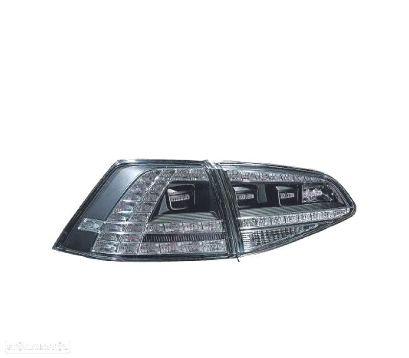 FARÓIS VOLKSWAGEN VW GOLF 7 LIMOUSINE 12-17 LED PRETO - 1