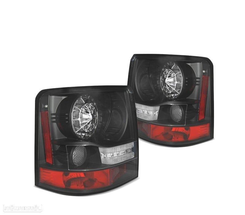 FAROLINS TRASEIROS RANGE ROVER SPORT 05-09 LED FUNDO PRETO - 1