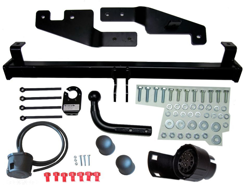 HAK HOLOWNICZY DO SAMOCHODU SEAT INCA VOLKSWAGEN VW CADDY 2 II  + WIĄZKA + GNIAZDO 7PIN/13 - 16