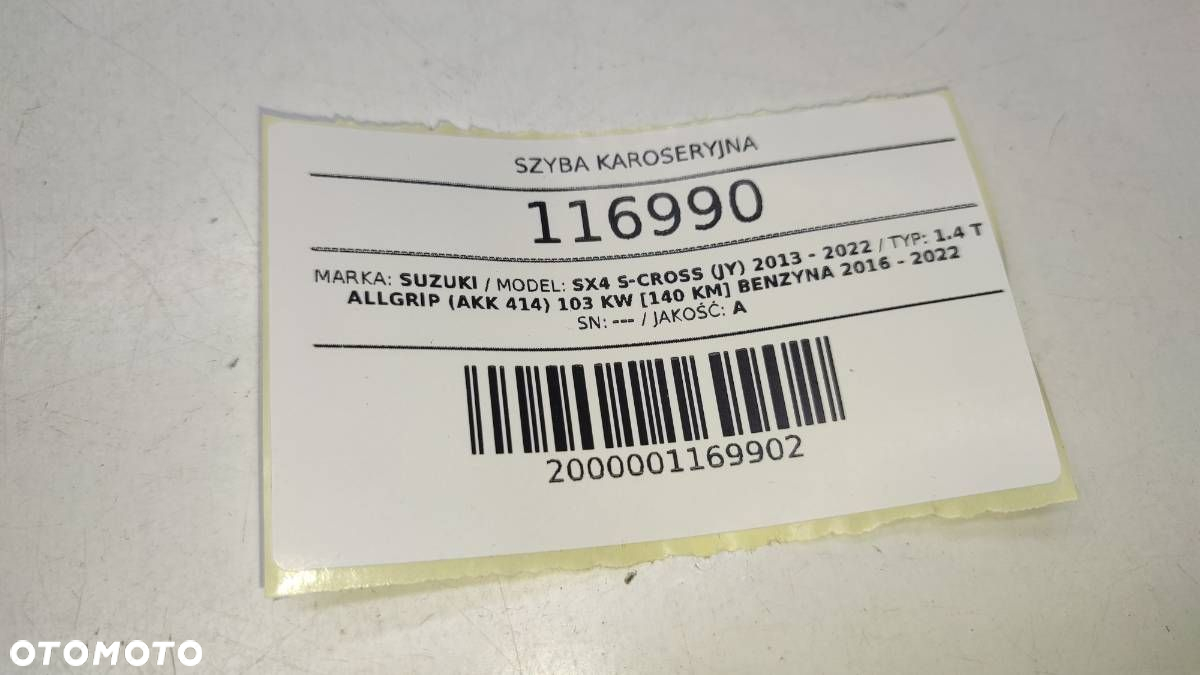 SZYBA PRZÓD PRZEDNIA LEWA KAROSERYJNA SUZUKI SX4 S-CROSS LIFT - 5