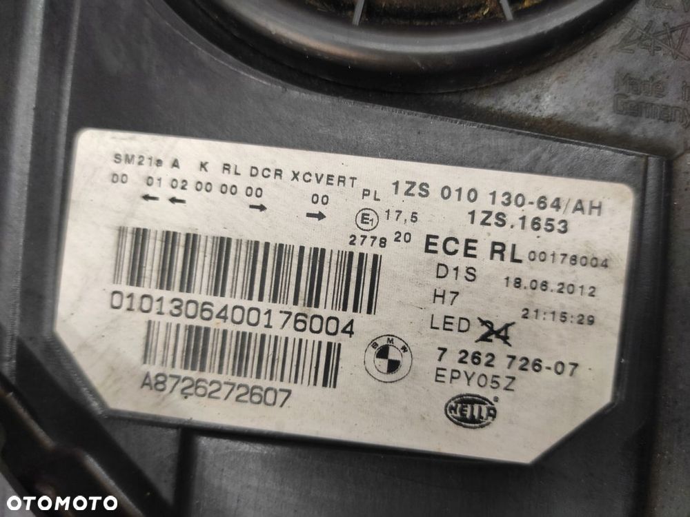 BMW 5 GT F07 LAMPA LEWA PRAWA PRZÓD LAMPY PRZEDNIE KPL SKRĘTNE XENON UK - 15