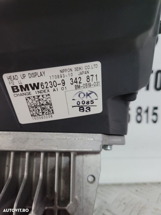 Head Up Display Bmw F06 F12 F13 F10 F11 F07 Testat Cu Garantie Volan Stanga Cod 9342871 - 6