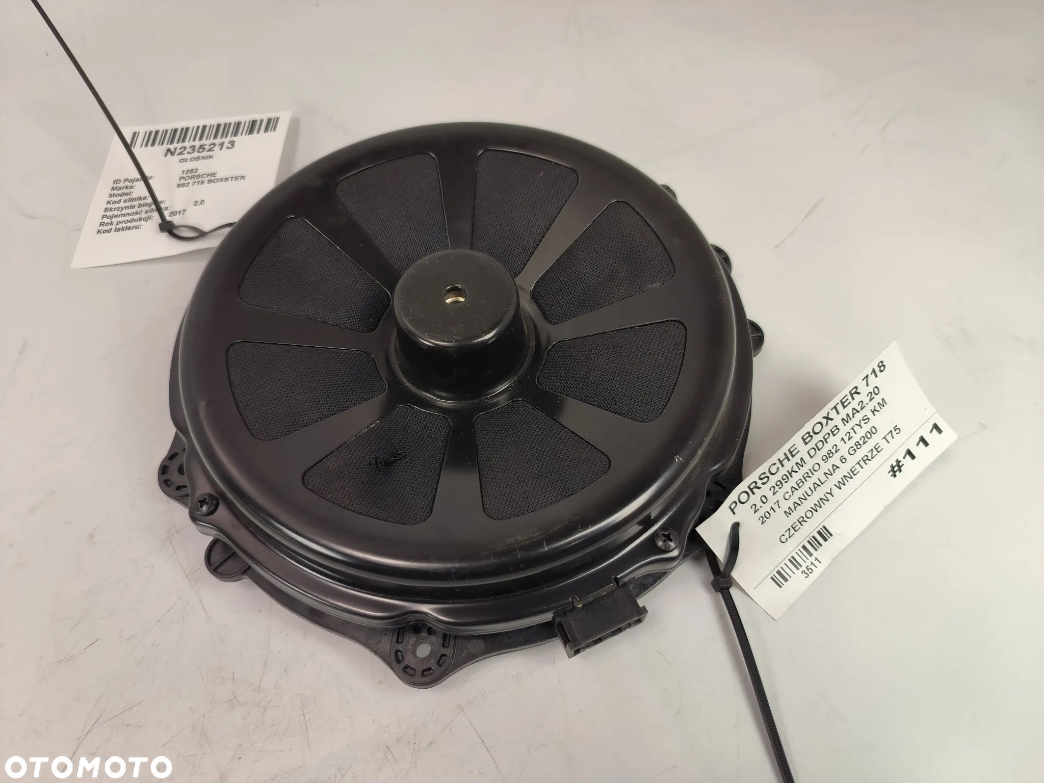 Głośnik drzwi przednich 7PP035454N Porsche Boxtser 718  2017r. - 1