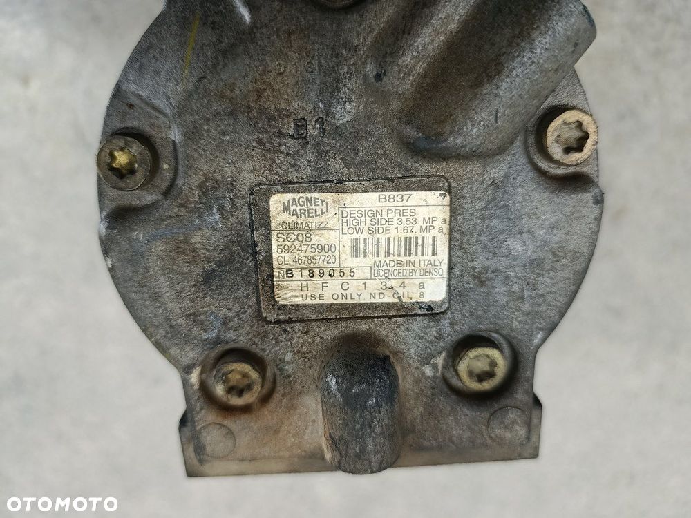 SPRĘŻARKA KLIMATYZACJI FIAT PUNTO II 592475900  467857720 MAGNETI MARELLI - 6