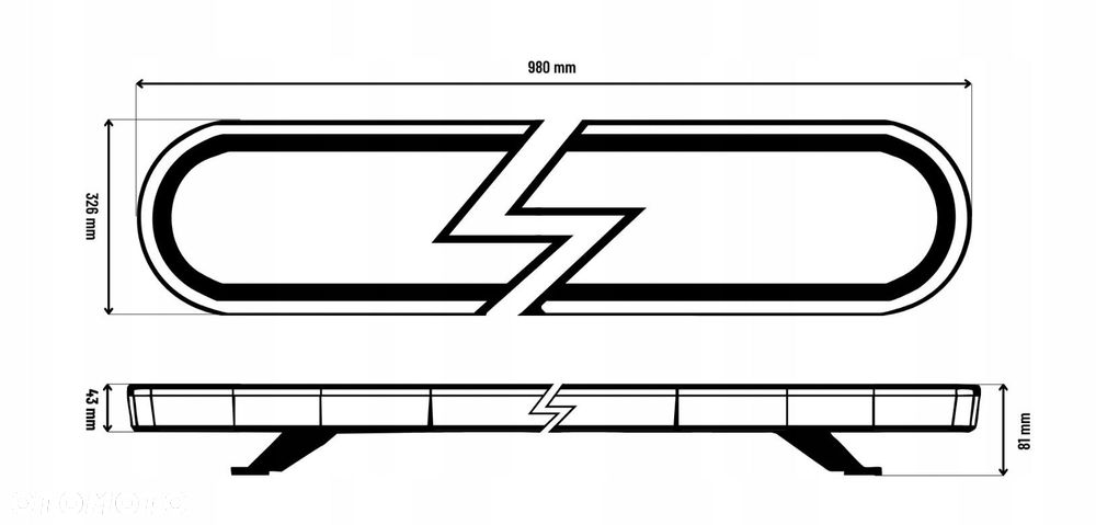belka ostrzegawcza led 980 x 326 mm r65 r10 - 7