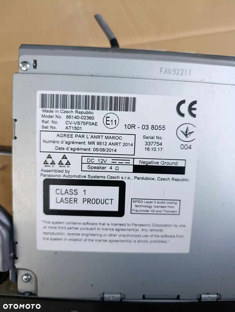 TOYOTA AURIS II 2 RADIO EKRAN WYŚWIETLACZ NAWIGACJA 86140-02360 - 4