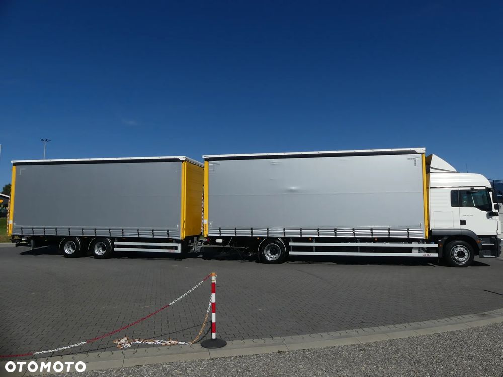 MAN TGM 18.340 / FIRANKA + WINDA / ZESTAW 38 EURO PALET / - 8