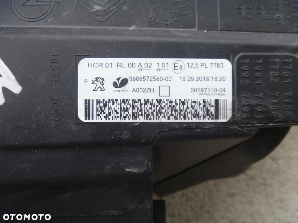 PEUGEOT EXPERT TRAVELLER LAMPA PRAWA ŁADNA ORYGINAŁ EUROPA 9808572580 - 5
