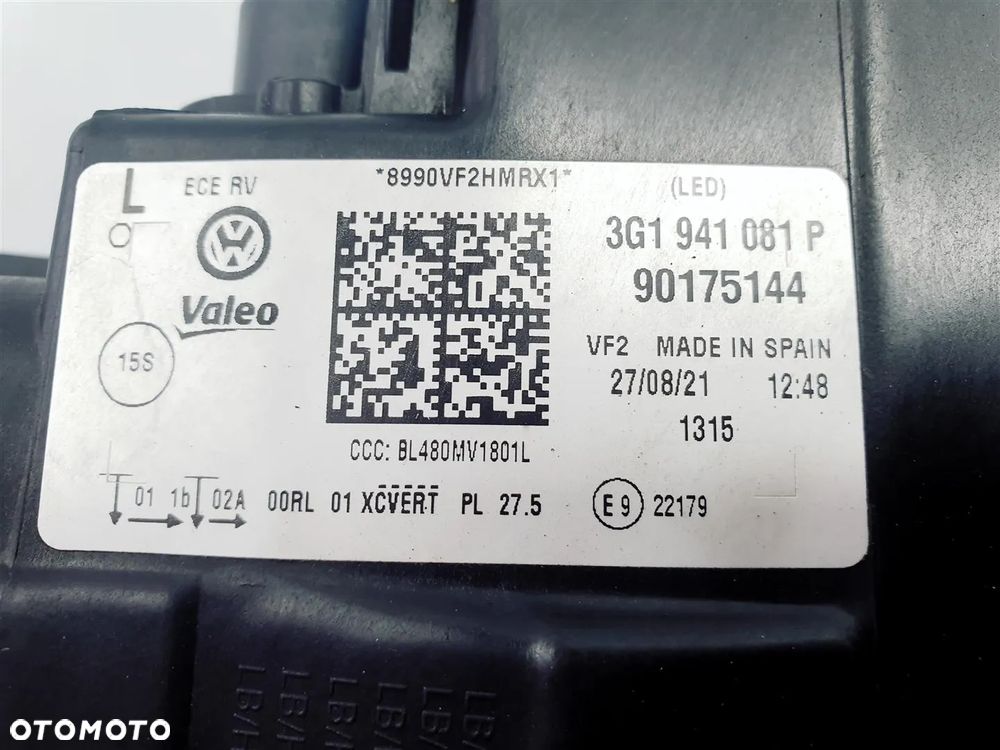 VOLKSWAGEN PASSAT B8 LIFT 19r+ LEWA LAMPA PRZÓD IQ LIGHT 3G1941081P !!! - 10