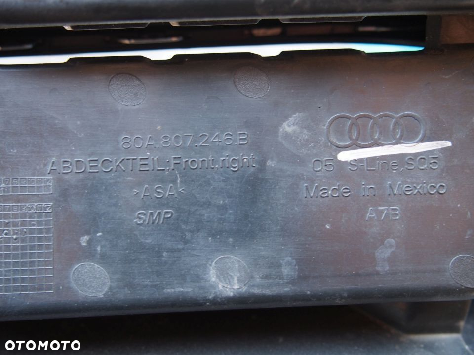 Audi Q5 S-Line Atrapa kratka prawa zderzak 2 II - 3