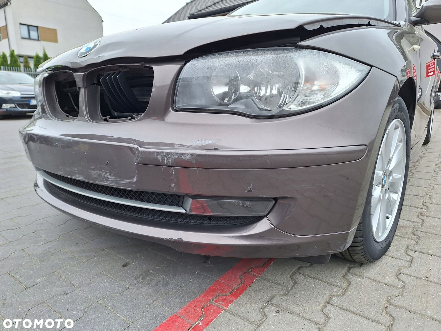 BMW 1 I E87 LCI LIFT A17 A17/8 HAVANNA METALLIC ZDERZAK PRZÓD HALOGENY - 6