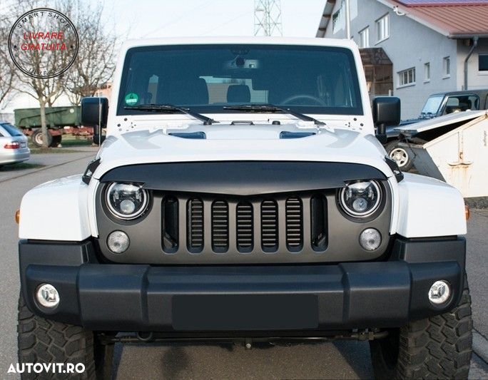 Grila Frontala cu Faruri LED CREE Angel Eye si Semnalizari compatibile cu Jeep Wra- livrare gratuita - 16