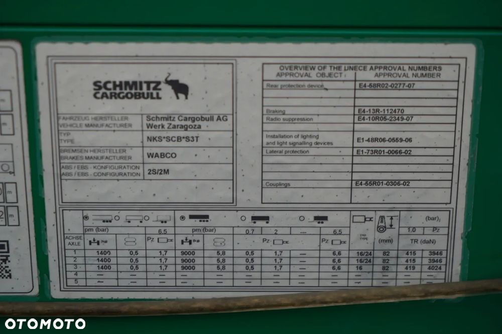 Schmitz Cargobull FIRANKA / STANDARD /  2x OSIE PODNOSZONE / OSIE SAF / PLANDEKA ZBROJONA - 30