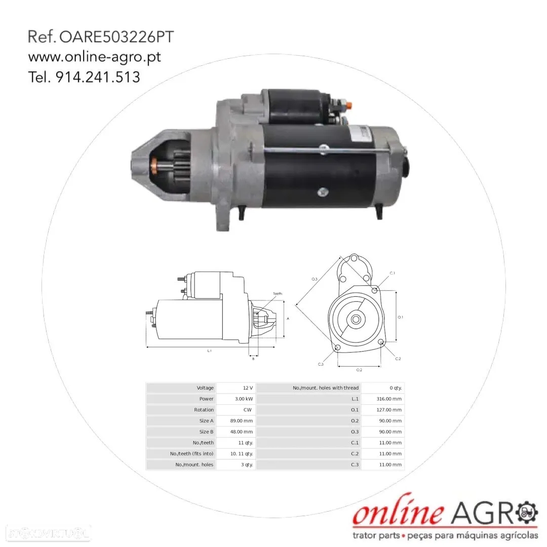 Motor de arranque para Trator e máquinas - 9