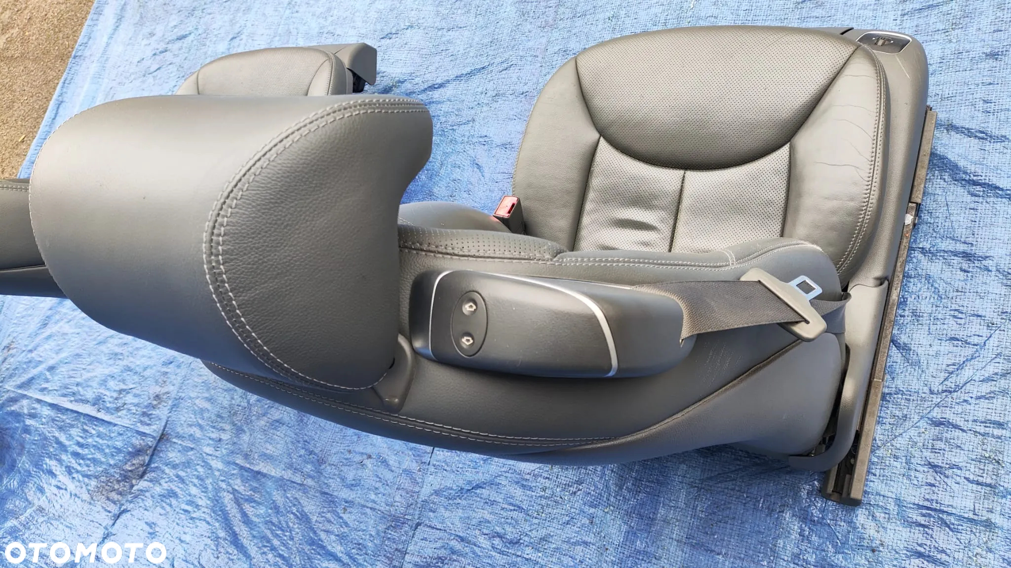 FOTEL PRAWY KOMPLETNY PAS BEZPIECZEŃSTWA MODUŁ SILNICZEK OSŁONA SCHOWEK MERCEDES SL R230 W230 - 5