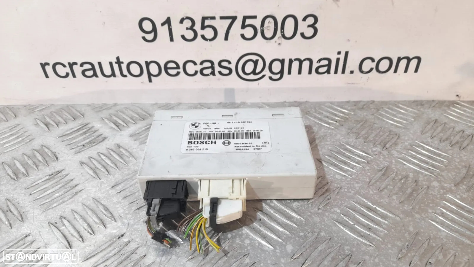 CENTRALINA ESTACIONAMENTO BMW SERIE 1 E81 66216982394 6982394 0263004215 BOSCH PARKING PARQUE SENSORES SERIE 1 E87 E82 COUPE E88 CABRIO SERIE 3 E90 E91 E92 COUPE E93 CABRIO X1 E84 - 6