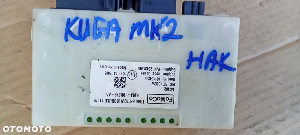 Hak holowniczy odpinany kula instalacja moduł Ford Kuga MK2 CV4J-19D521-AC EJ5J-19H378-AA - 11
