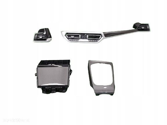 BMW 3 G20 PANEL KLIMATYZACJI DEKOR DEKORY CARBON LED KRATKI NAWIEW - 1