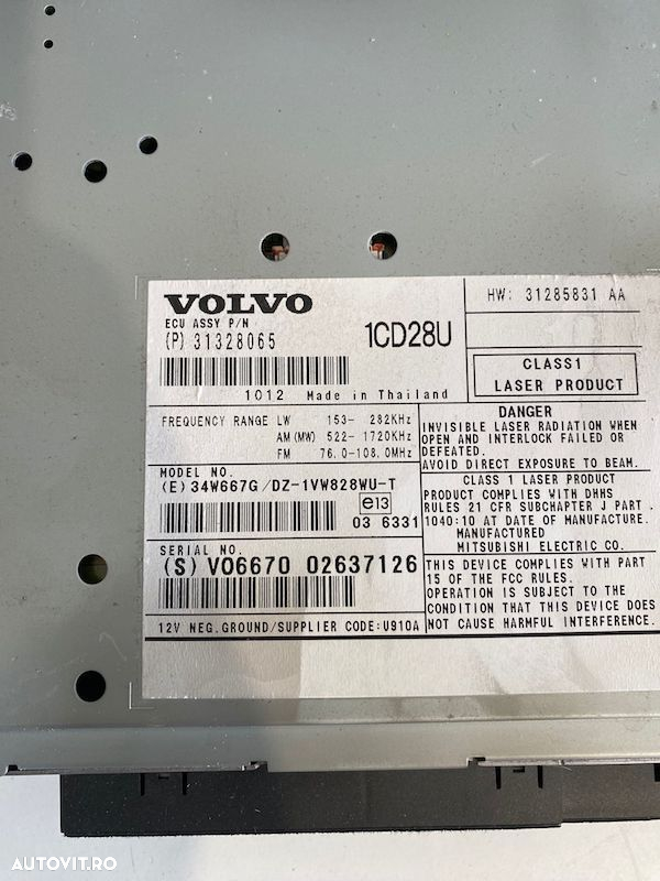 Magazie CD Volvo XC90 2010 31328065 31285831 36050346 - 4