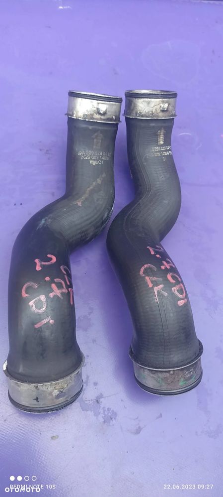 MERCEDES W209 CLK 2.7 CDI WĄŻ RURA PRZEWÓD INTERCOOLERA POWIETRZA A2095280482