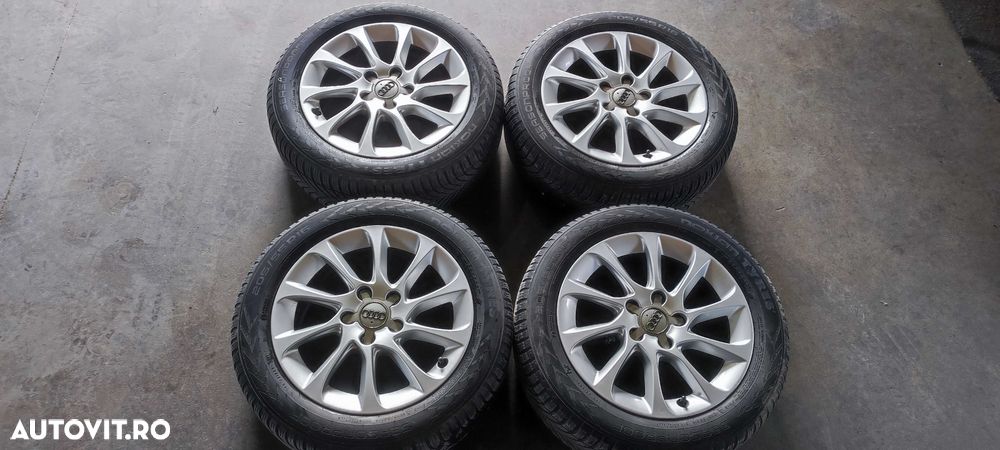 Set jante aliaj pe 16 volkswagen vw golf 6 break cu anvelope de iarna Nokian DOT 2021 - 1