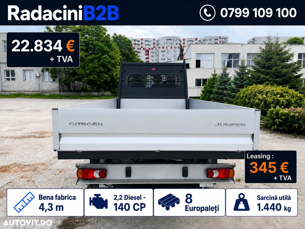 Citroën Jumper bena Scattolini fabrica 4.3M | 1.440 KG | 140 CP | STOC - 6