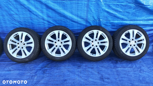 KOŁA FELGI ALUMINIOWE ALUFELGI 8Jx17 ET48 A2124010902 OPONY ZIMOWE BRIDGESTONE BLIZZAK LM001 225/50R17 225 50 17 MERCEDES W212 W207
