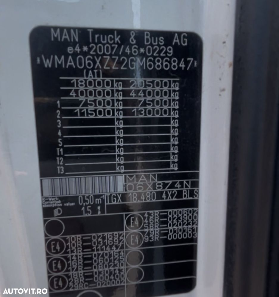 MAN TGX 18.480, Retarder, clima stationare, factura externa - 20