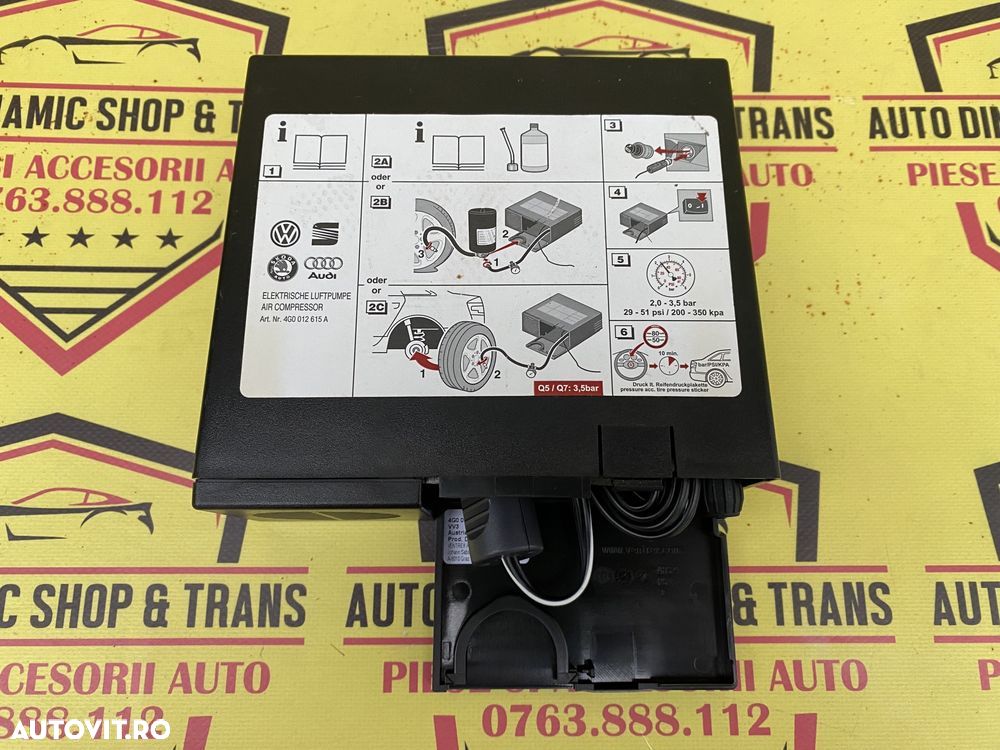 Compresor auto umflat roti 12V original Audi Q5 Q7 SUV - 2
