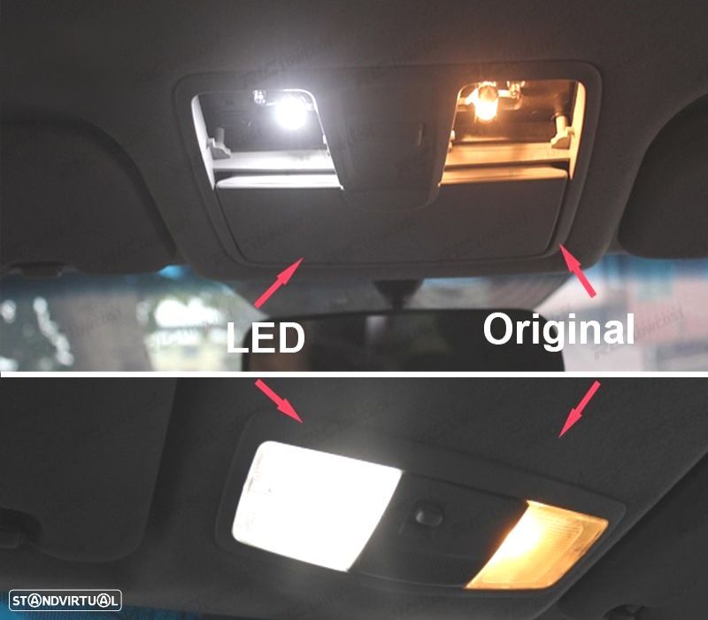 KIT COMPLETO 14 LAMPADAS LED INTERIOR PARA FIAT STILO 192 01-07 - 3