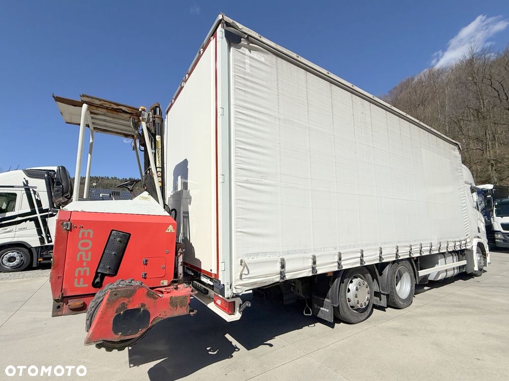 Scania R410 // 6x2 // 7,7m // Wózek Palfinger F3-203PX // Zawiesie // Dach podnoszony // Oś podnoszona // - 4