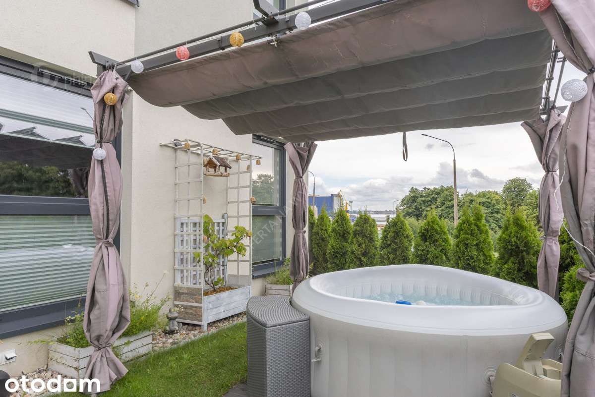 4 pok. słoneczne mieszkanie z ogródkiem i jacuzzi