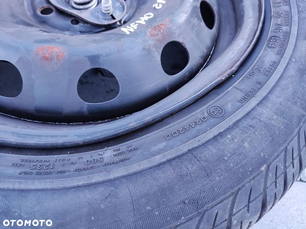 KOŁO DOJAZDOWE ZAPASOWE 15 NEMO BIPPER FIORINO QUBO 2007-2017 4x98 - 6