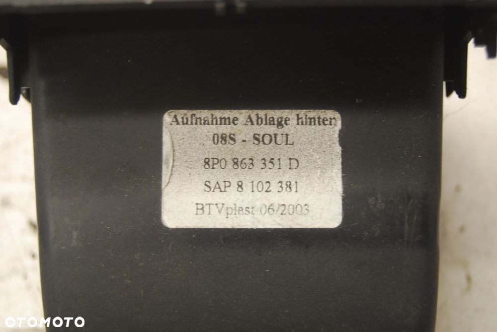 SCHOWEK TUNELU ŚRODKOWEGO 8P0863351D AUDI A3 8P - 4