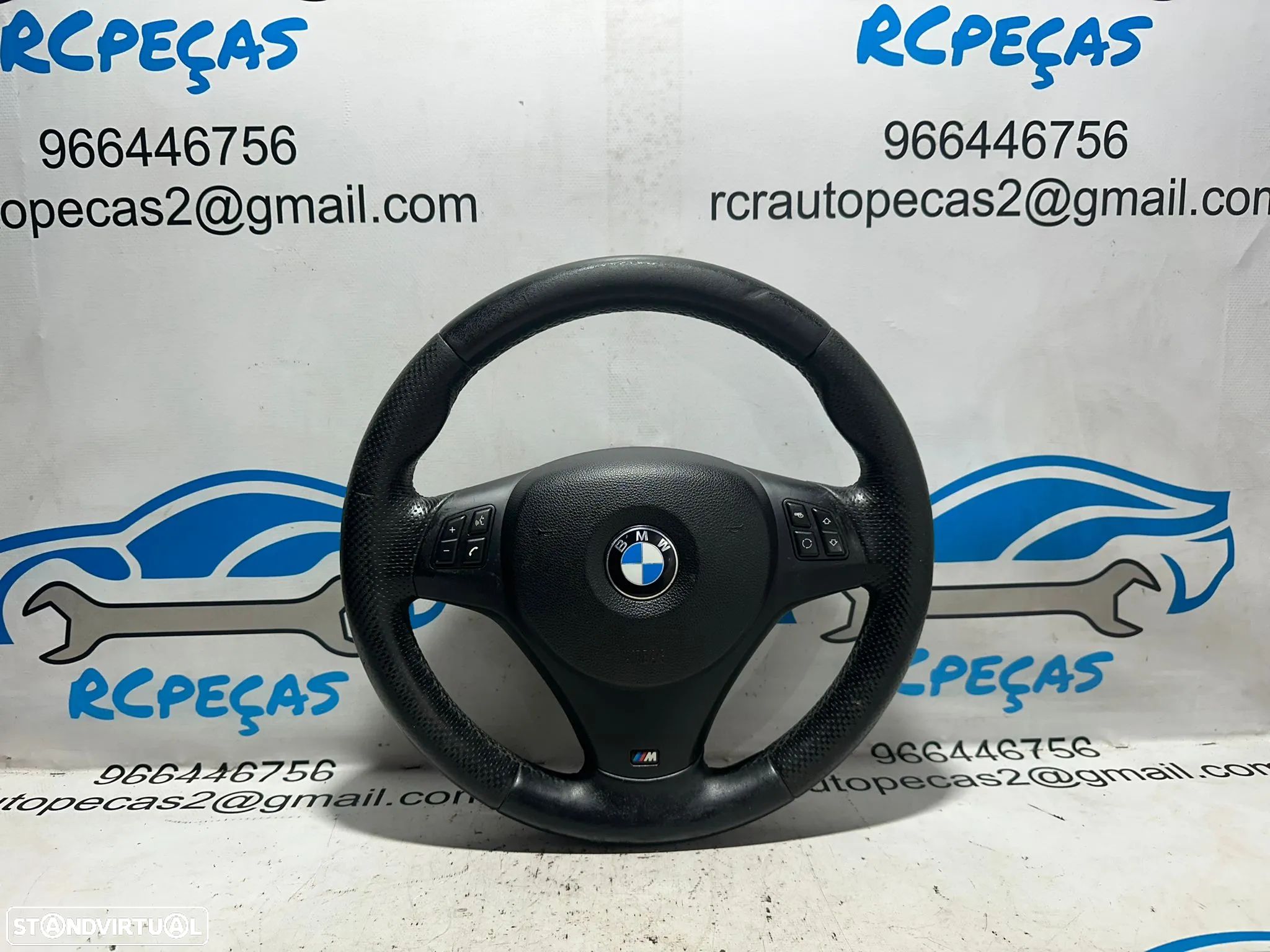 .Volante Multifunções Comandos Original BMW Pack M Serie 1 3 Pele Perfurada 7839075 - 1