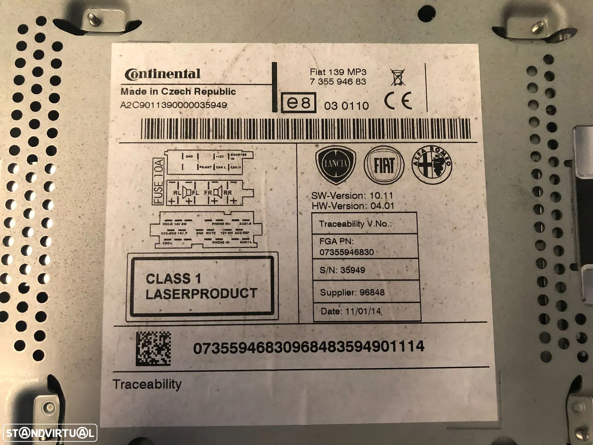 FIAT PANDA AUTO RADIO - R154 - 3