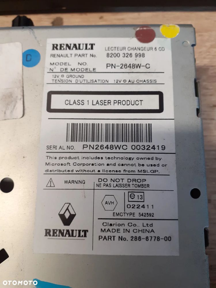 RADIOODTWARZACZ RENAULT LAGUNA II LIFT - 2