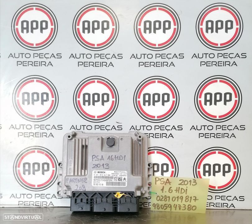 Centralina PSA 2013 1.6 HDI referência 0281019817, 9605947380. - 1