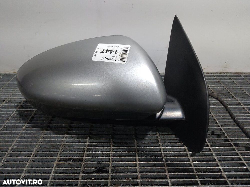 Oglinda dreapta Nissan Qashqai 2008 - 2010 4 Usi Platinum Silver Ky0 (1447) Cu rabatare ... - 1