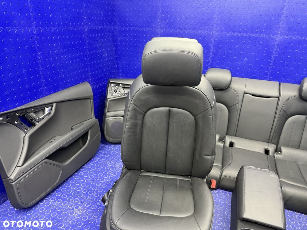 KOMPLET foteli skórzanych elektrycznie regulowane AUDI A7 C7 IDEALNE - 3
