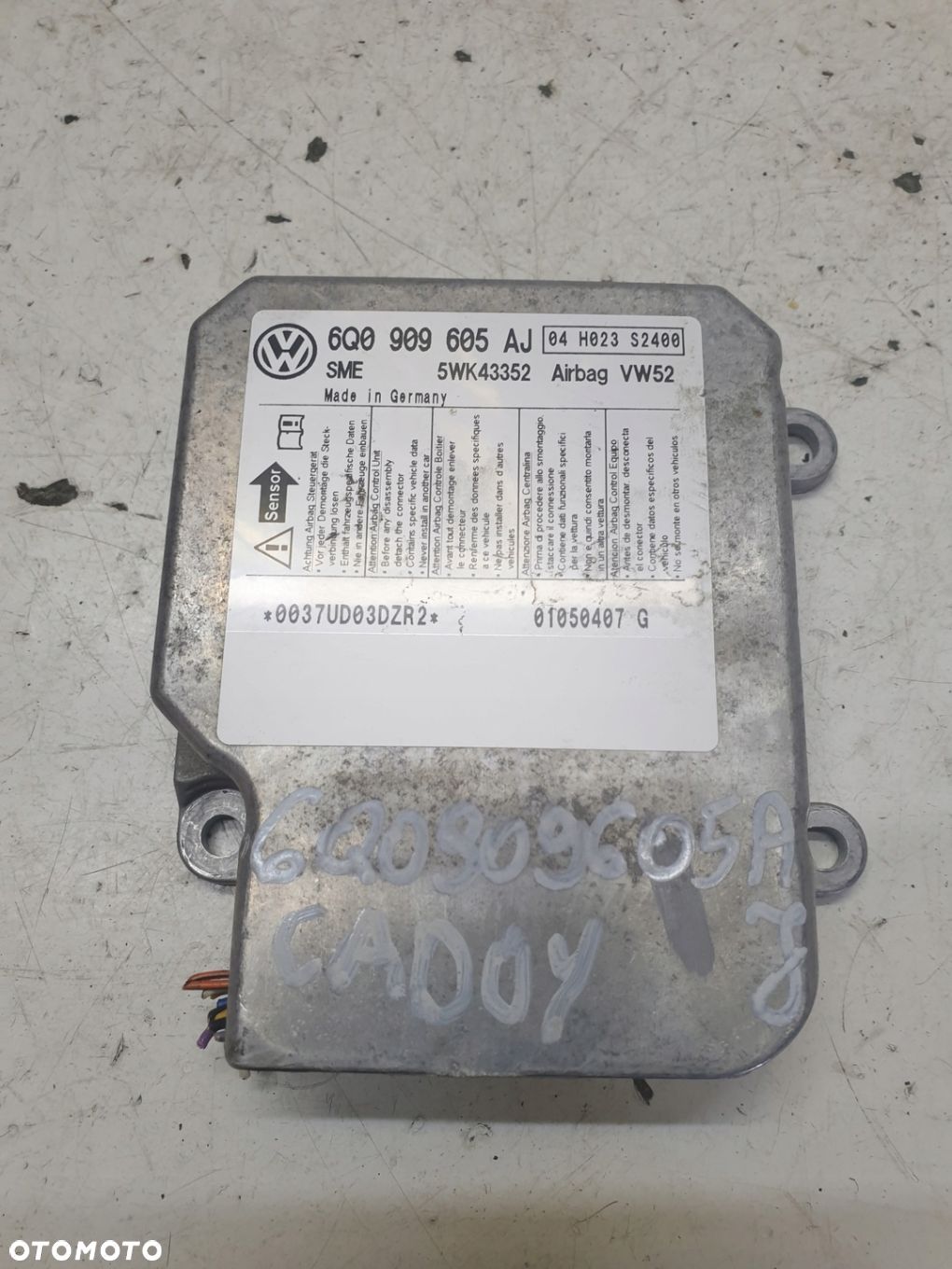 MODUŁ SENSOR AIRBAG VW CADDY 6Q0909605J - 1