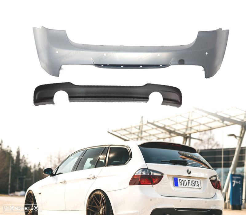 PARA-CHOQUES TRASEIRO BMW E91 TOURING 05-08 LOOK M 335I PDC - 1