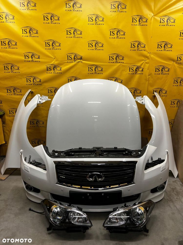 KOMPLETNY PRZÓD LAMPY CHŁODNICE INFINITI Q70 M35 M35H HYBRID BIAŁA PERŁA - 1