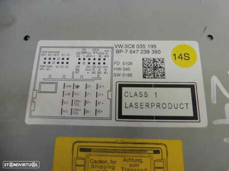 SISTEMA AUDIO / RADIO CD VOLKSWAGEN GOLF VI 2009 -3C8035195 - 4