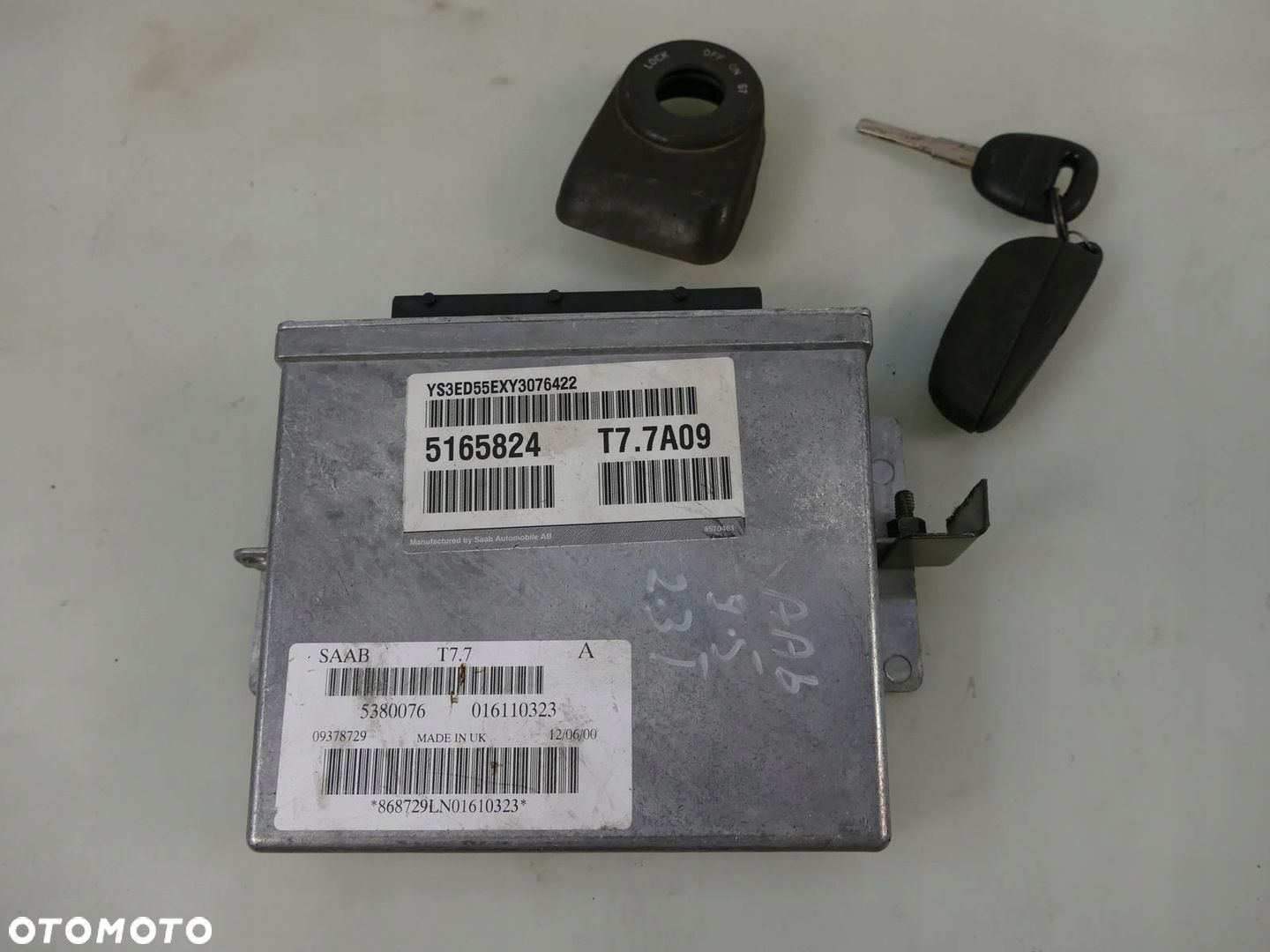 SAAB 95 9-5 2.3 T STEROWNIK SILNIKA KLUCZYK PĘTLA IMMOBILIZERA MODUŁ ECU - 1