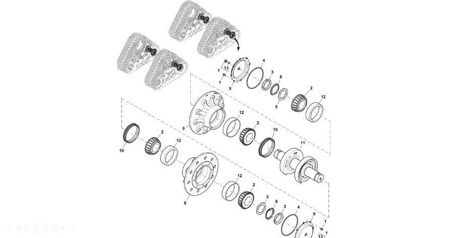 John Deere 9470RX - Oś RE575998 (Gąsienice i obciążniki) - 1