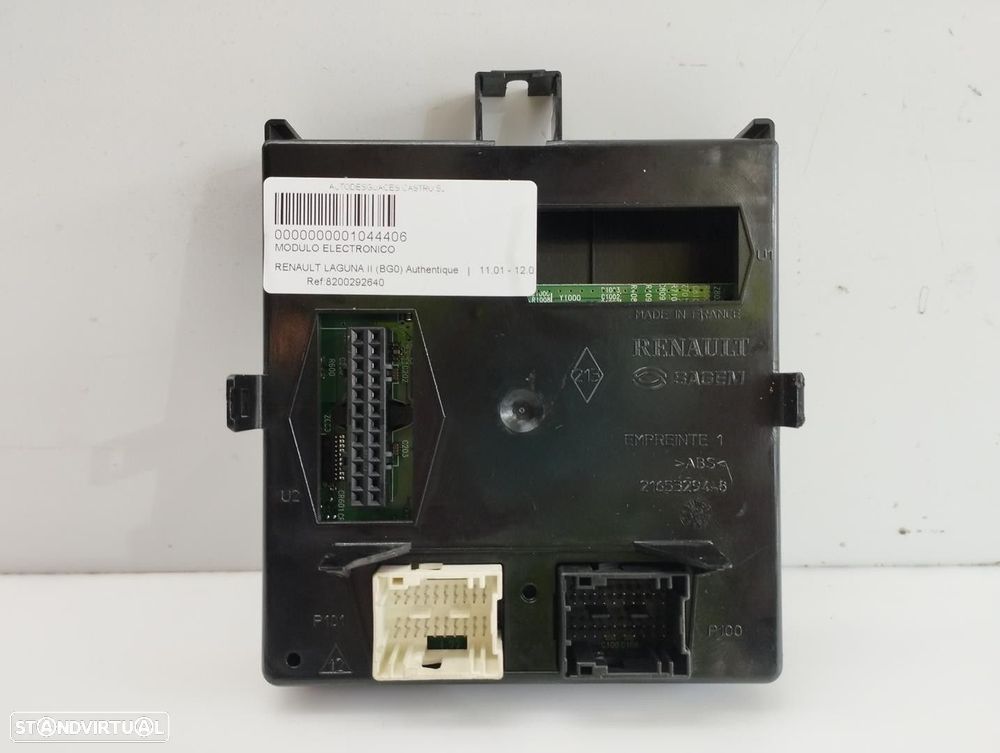 MODULO ELECTRONICO RENAULT LAGUNA II 2003 -8200292640 - 4