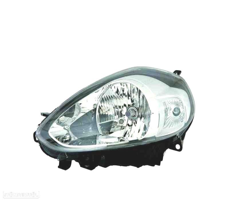 FAROL ESQ OPTICAS FIAT PUNTO EVO 09- FUNDO CROMADO - 1