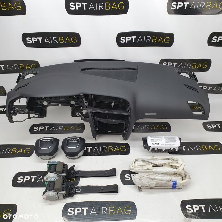AUDI A5 DESKA ROZDZIELCZA KONSOLA KOKPIT PULPIT PODUSZKI AIRBAG AIR BAG PASY KURTYNY KIT SET - 1